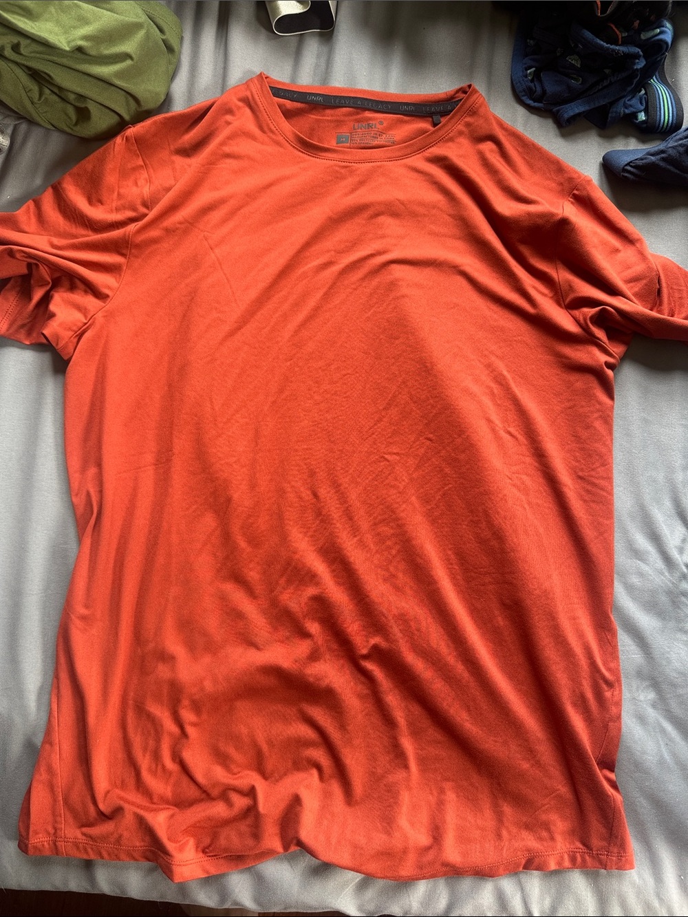 UNRL ULTRA Men's Orange Crew Neck Short Sleeve Tee